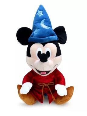NWT Disney Fantasia Sorcerer Mickey 16" HugMe Vibrating Plush, Works!